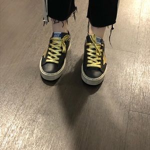 Golden Goose Black with Gold Star Sneakers